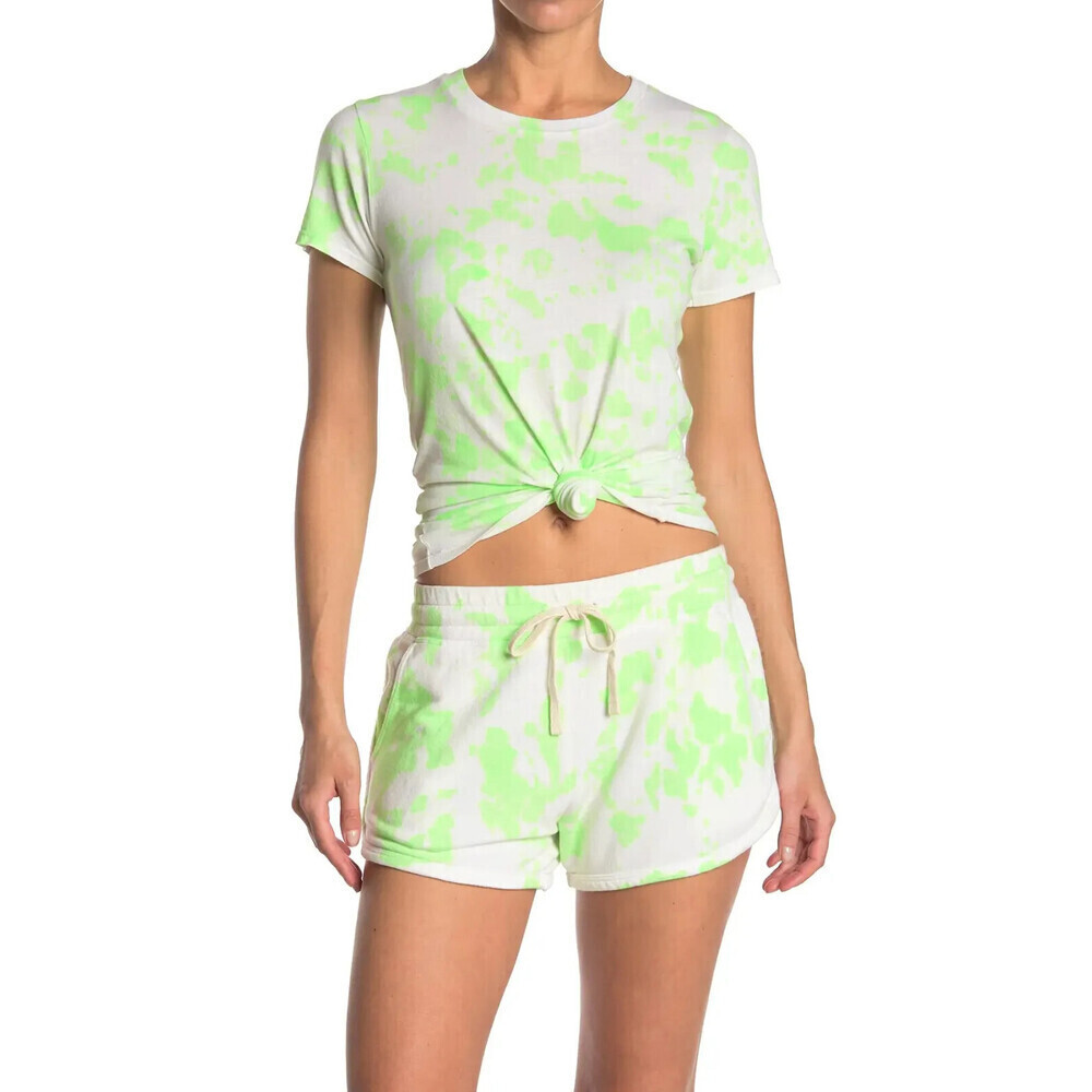 Sundry women's Boy T-Shirt In Pop Lime Tie Dye Size 3 L $84 Made In USA